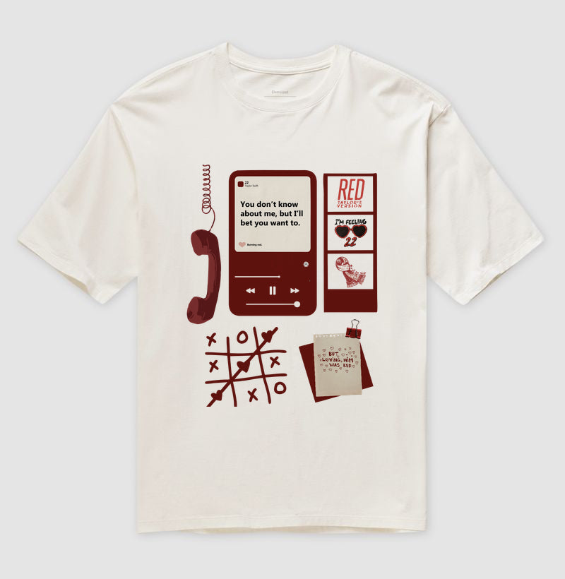 Camiseta Oversized Burning Red